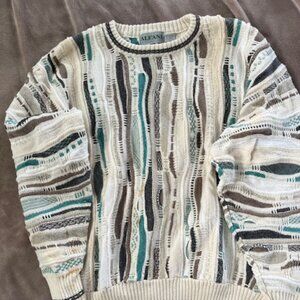ALFANI Coogi Style 3-D Textured Sweater